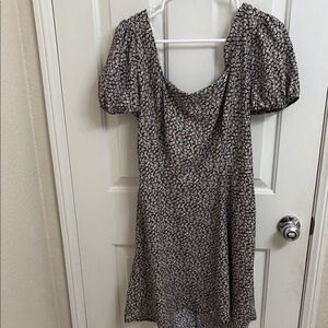 Lily Rose Black and Cream Floral Mini Dress